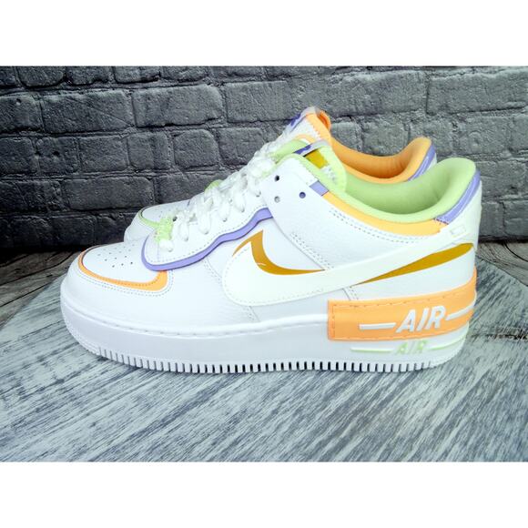 Nike Air Force 1 AF1 Shadow White/White-Peach Cream Women 11 Men 9.5 New In Box main image 8